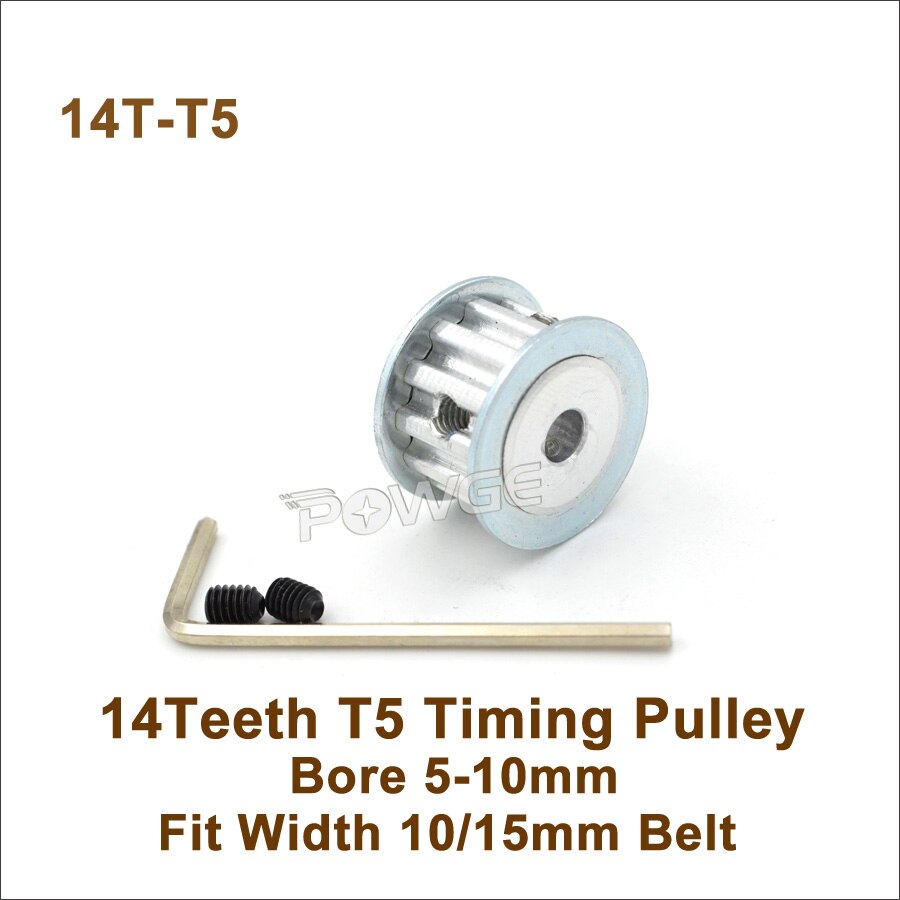 POWGE 14 Teeth T5 Ÿ̹ Ǯ  5-10mm Fit W = 10/..